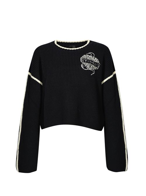 Maglione Alicudi con ricamo gioiello PINKO | 105397 A2PKEZ1